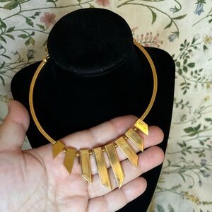 Golden Geometric Collar Necklace
